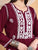 Shiza Chikankari Premium Modal Co-ord Set (Wine)
