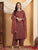 Farha Chikankari Premium Modal Co-ord Set (Brown)