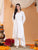Maryam Chikankari Rayon Co-ord Set (White)