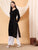 Alina Chikankari Modal Straight Kurta (Black)